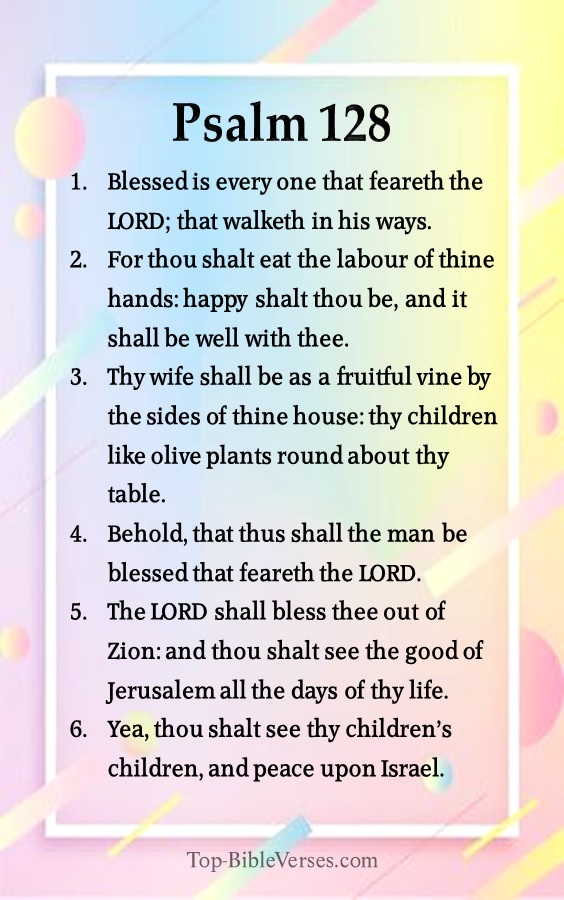 Psalm 128 KJV Images