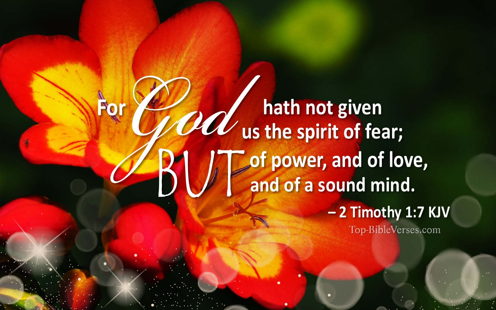 2 Timothy 1-7 KJV Inspirational Bible Verse Images. Top-BibleVerses.com