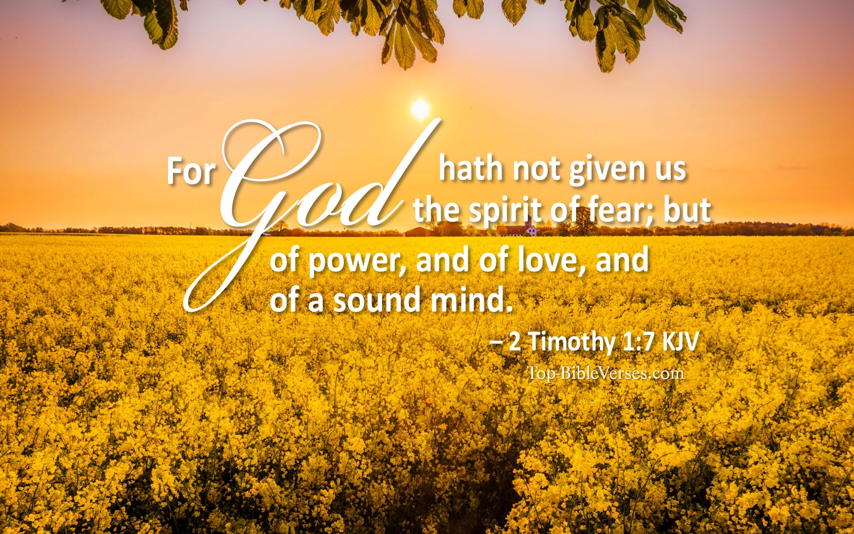 2 Timothy 1-7 KJV Inspirational Bible Verse Images. Top-BibleVerses.com