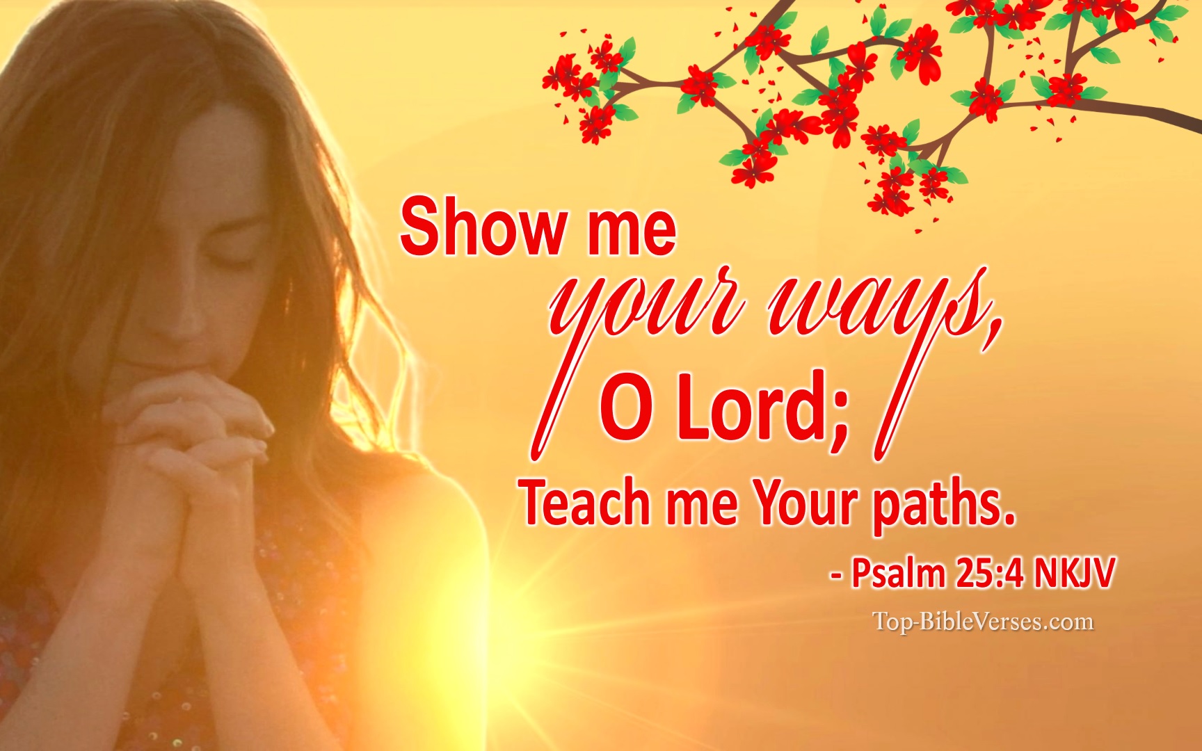 Psalm 25-4 NKJV Inspirational Bible Verse Images. Top-BibleVerses.com
