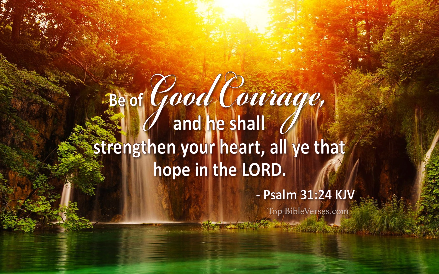 Psalm 31:24 KJV Inspirational Bible Verse Images | Bible Quotes