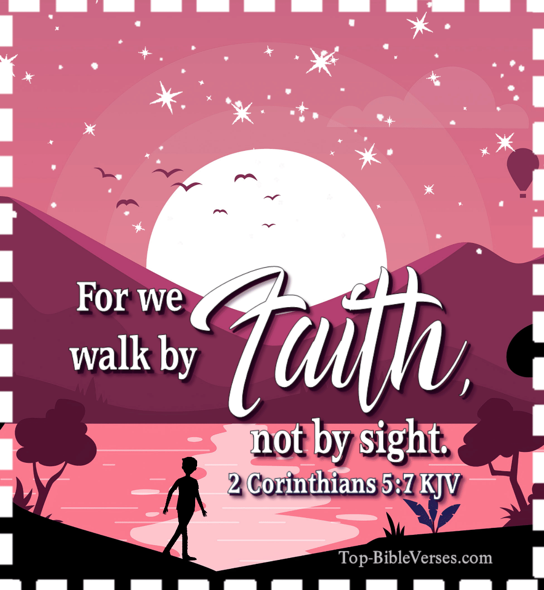 For we walk by faith, not by sight GIF image
