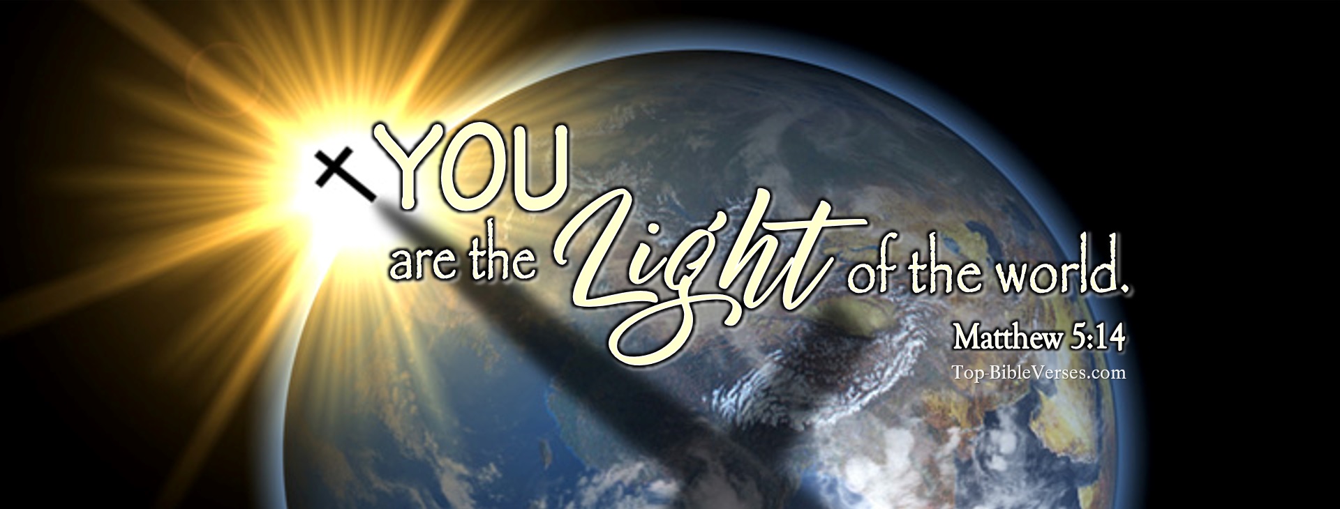 Matthew 5-14 - You are the light of the world. A city that is set on a hill cannot be hidden. Christian Facebook Bible Verse Cover Photos.