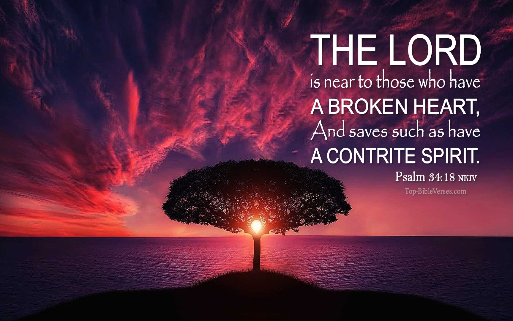 Psalm 34-18 NKJV Christian Bible Verse Desktop Wallpaper. Top-BibleVerses.com