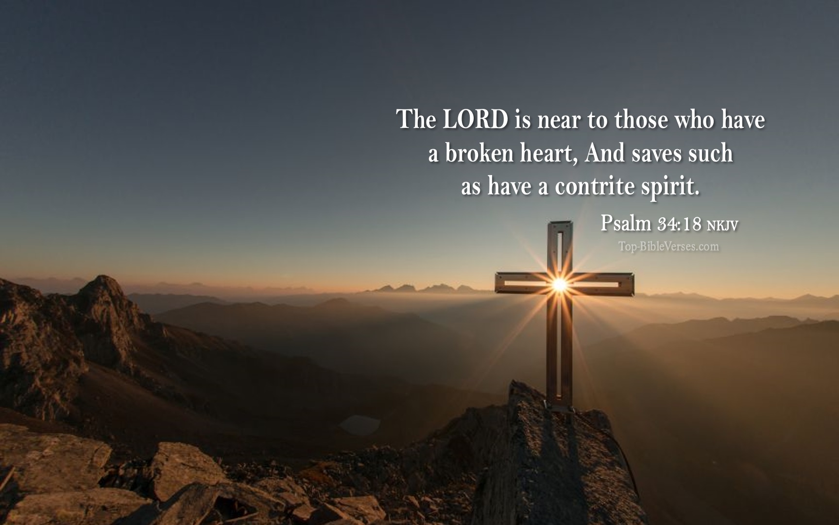 Psalm 34-18 NKJV Christian Bible Verse Desktop Wallpaper. Top-BibleVerses.com