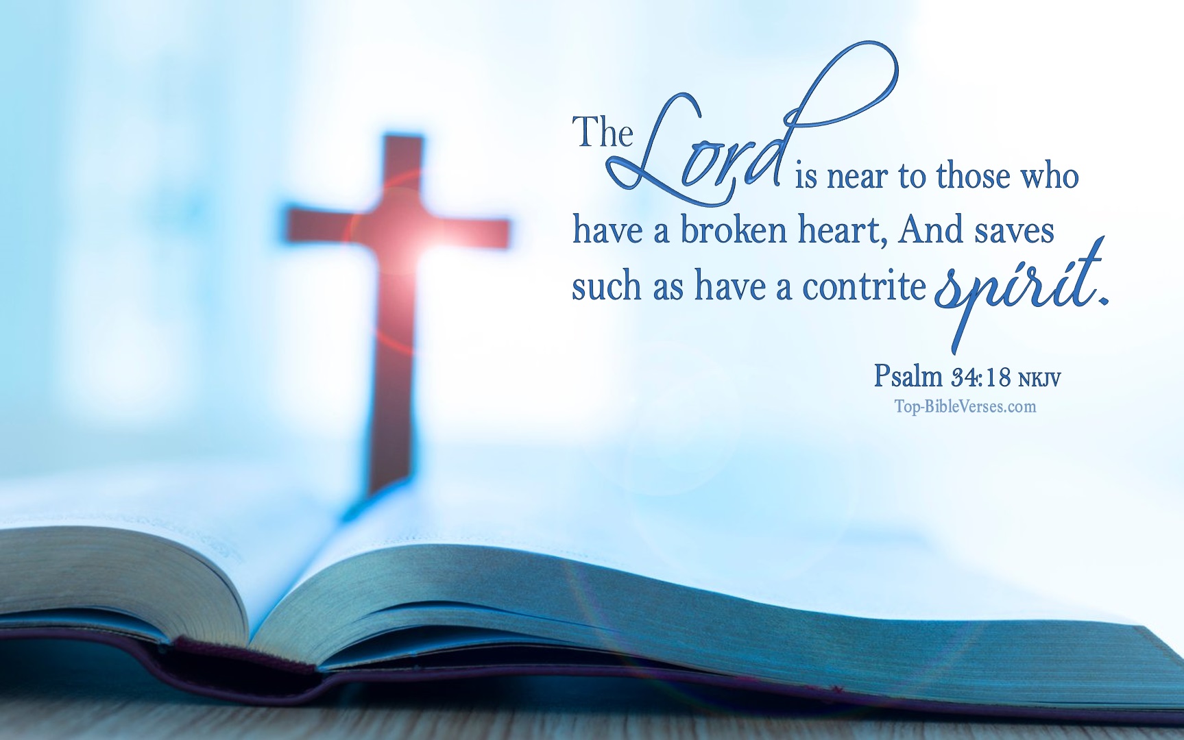 Psalm 34-18 NKJV Christian Bible Verse Desktop Wallpaper. Top-BibleVerses.com