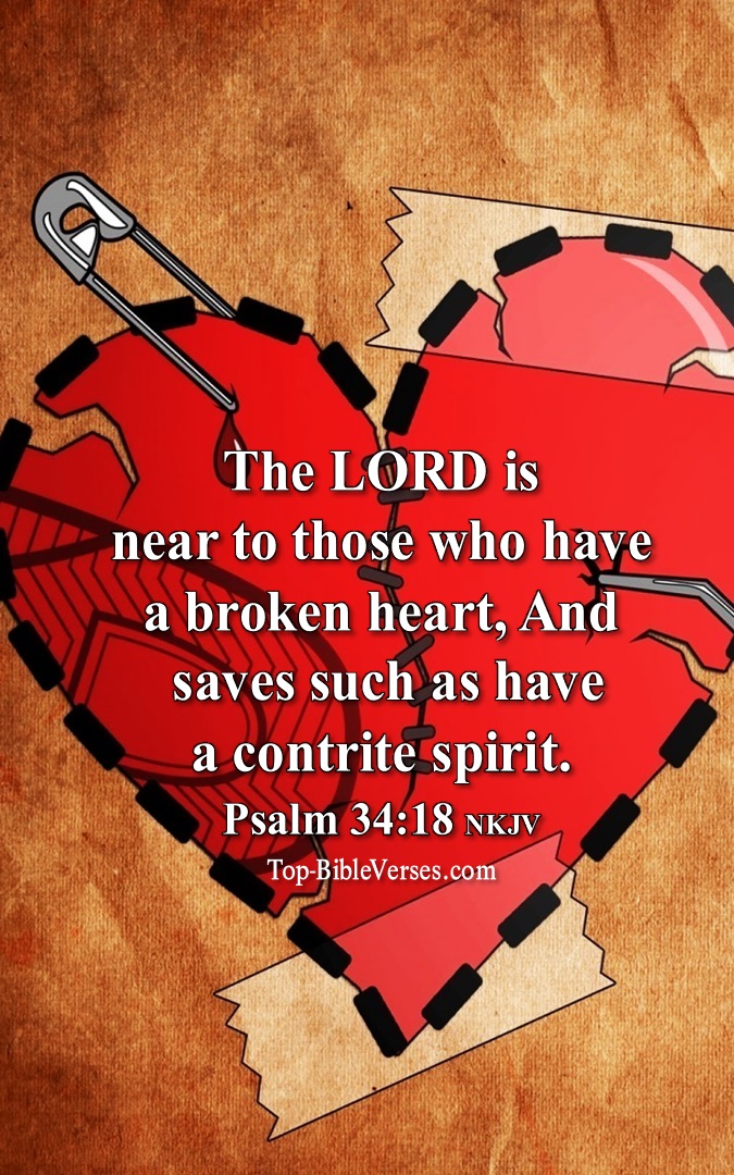 Psalm 34-18 NKJV Bible Quotes And Images
