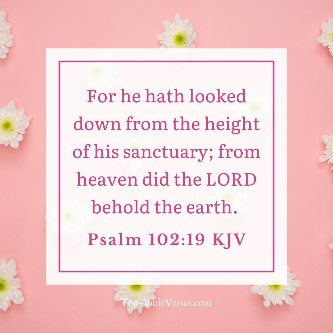 Psalm 102-19 KJV - For he hath looked down from the height of his sanctuary