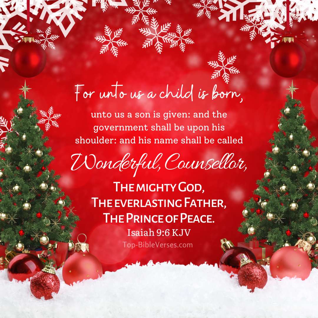 Isaiah 9:6 Christmas Bible Quotes DP | For Unto Us A Child Is Born, Unto...