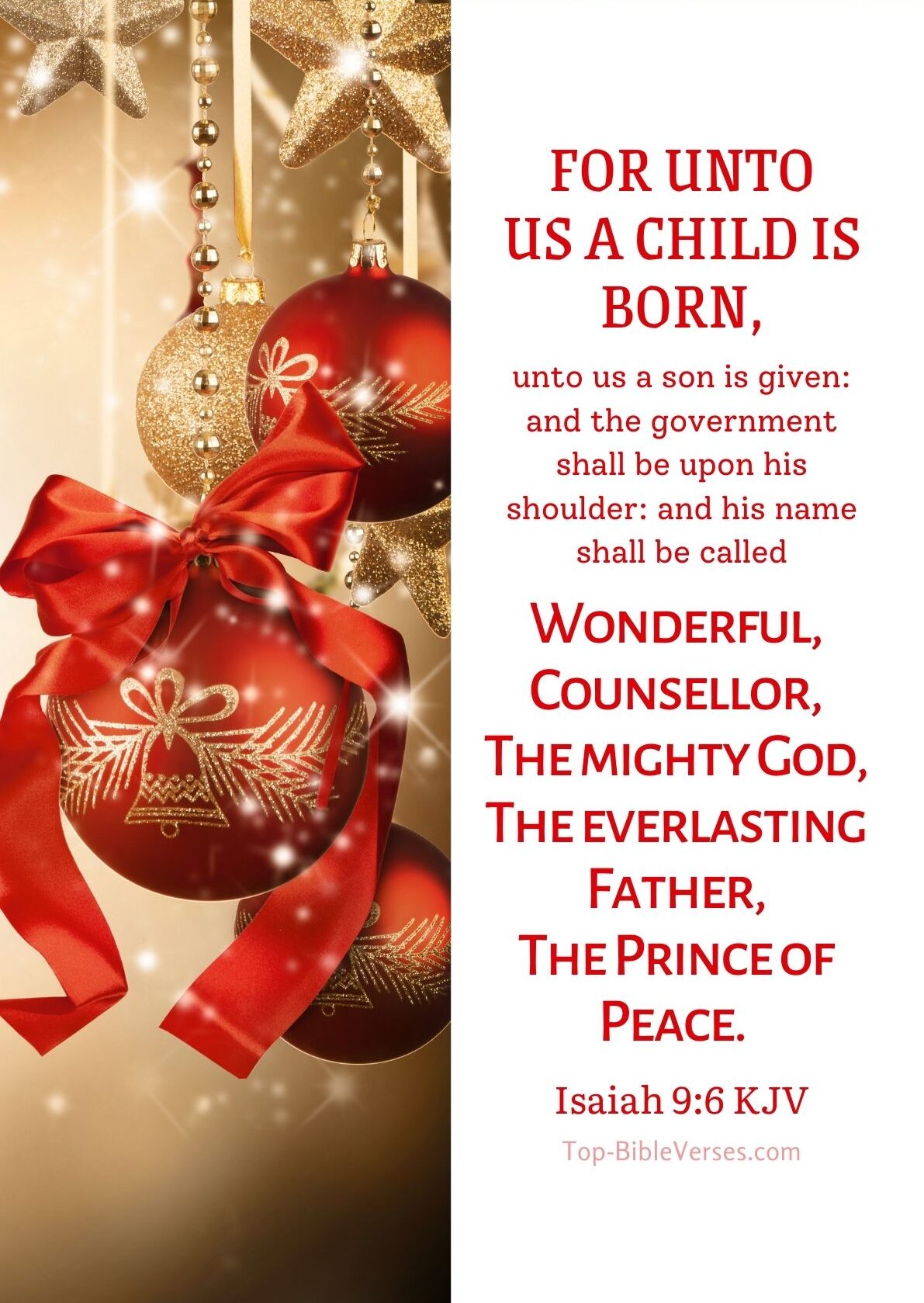 For unto us a child is born Christmas images
