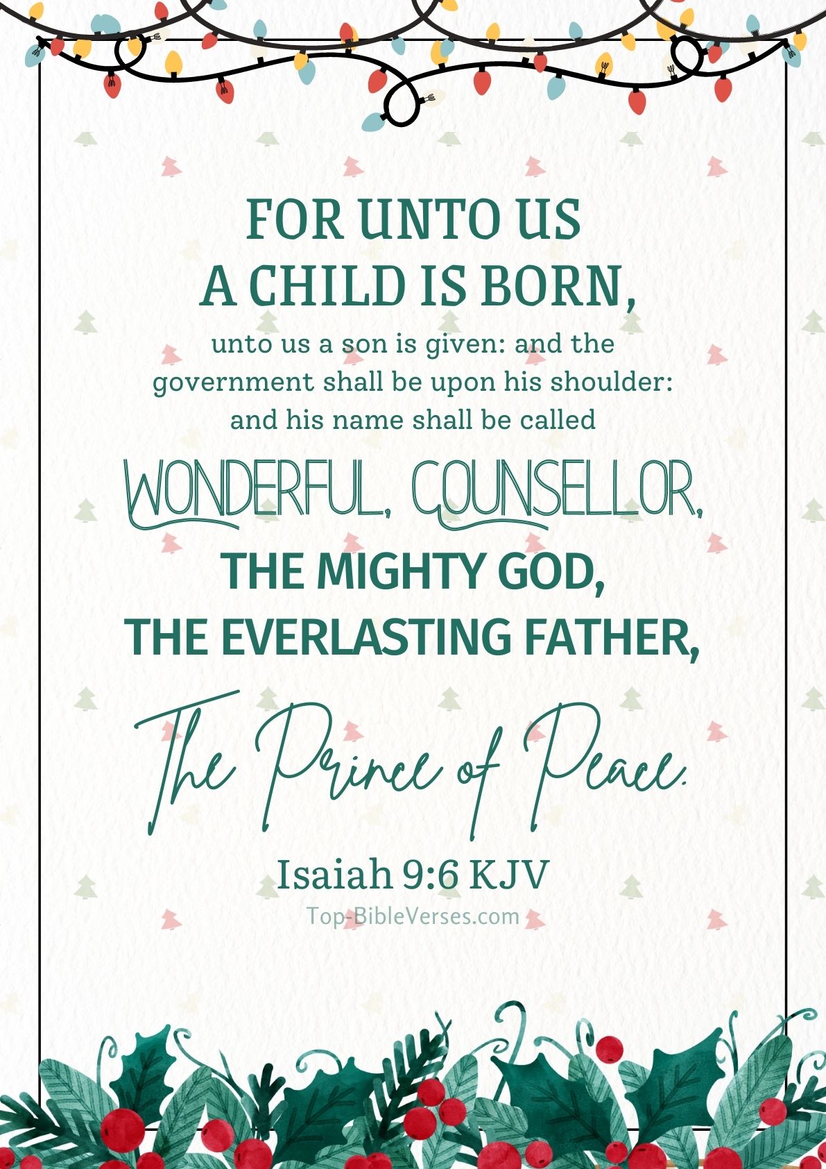 Isaiah 9:6 Christmas Bible Verse Images | Isaiah 9:6 Pictures