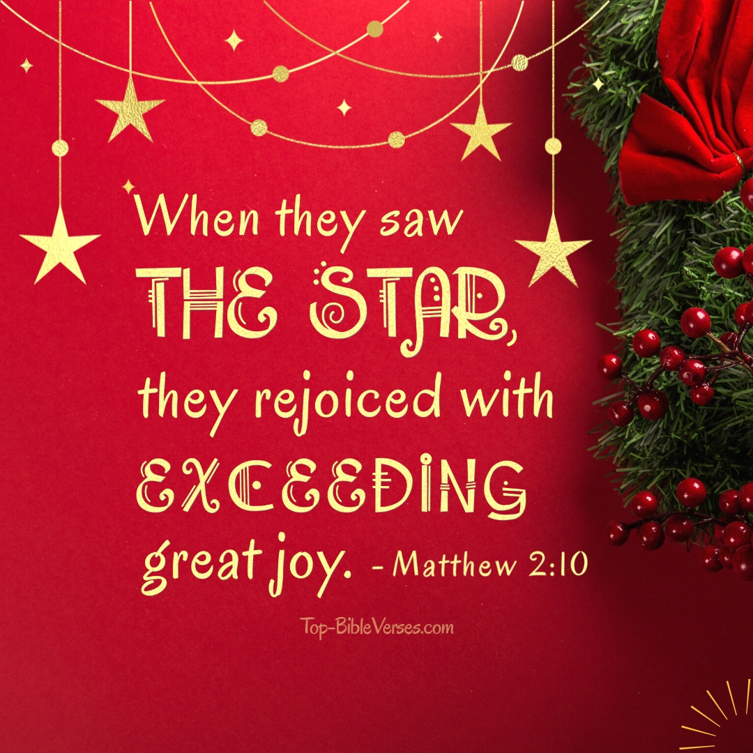 Matthew 2:10 Christmas Bible Quotes DP | When They Saw The Star...