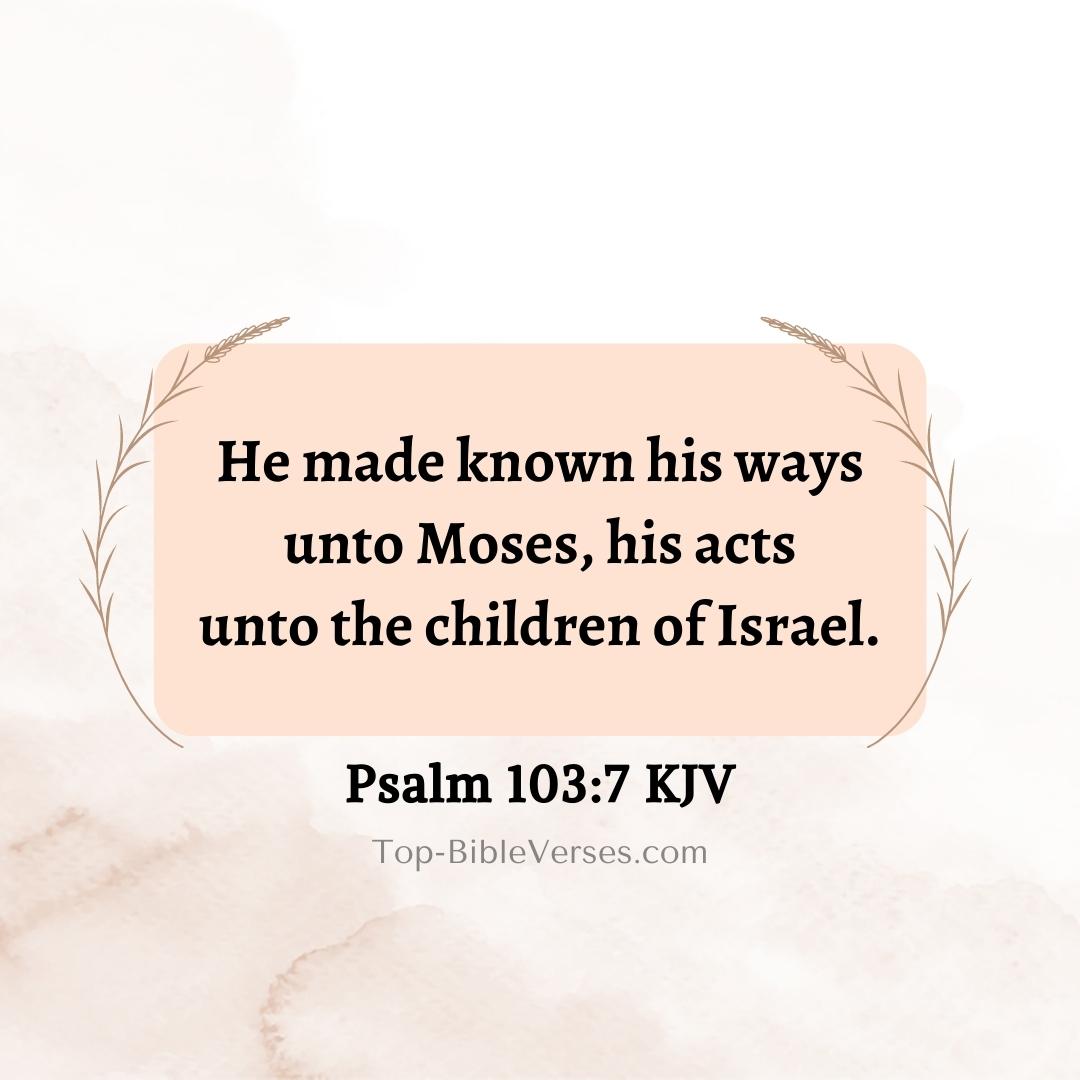 Psalm 103-7 Bible verse Images